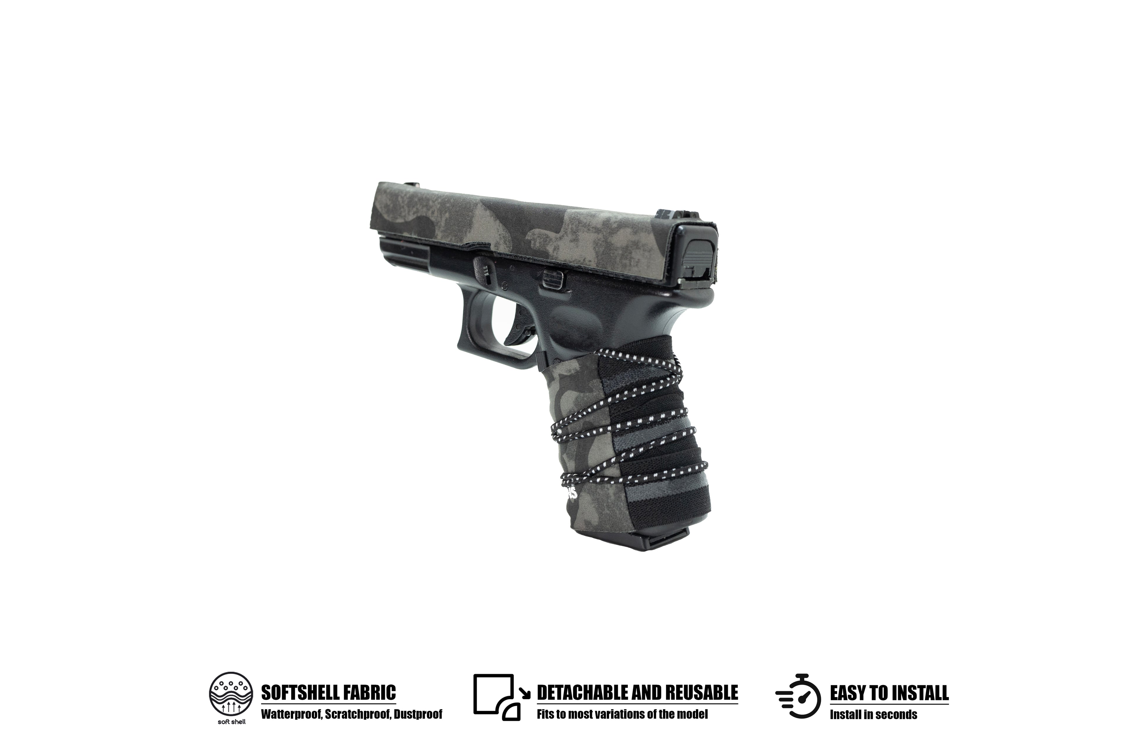 Husă Softshell inovatoare și reutilizabilă pentru replicile de airsoft G17–G19