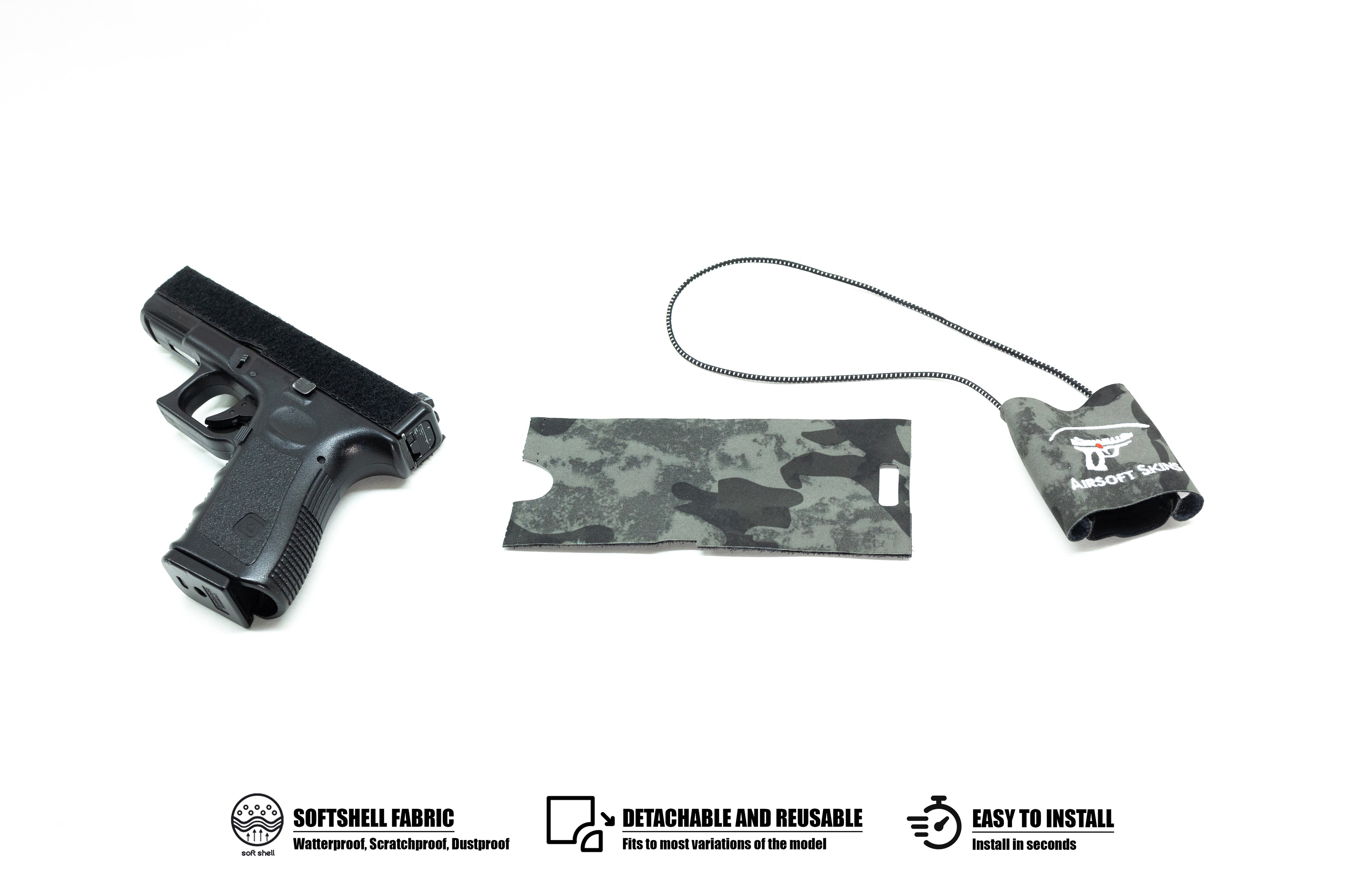 Husă Softshell inovatoare și reutilizabilă pentru replicile de airsoft G17–G19