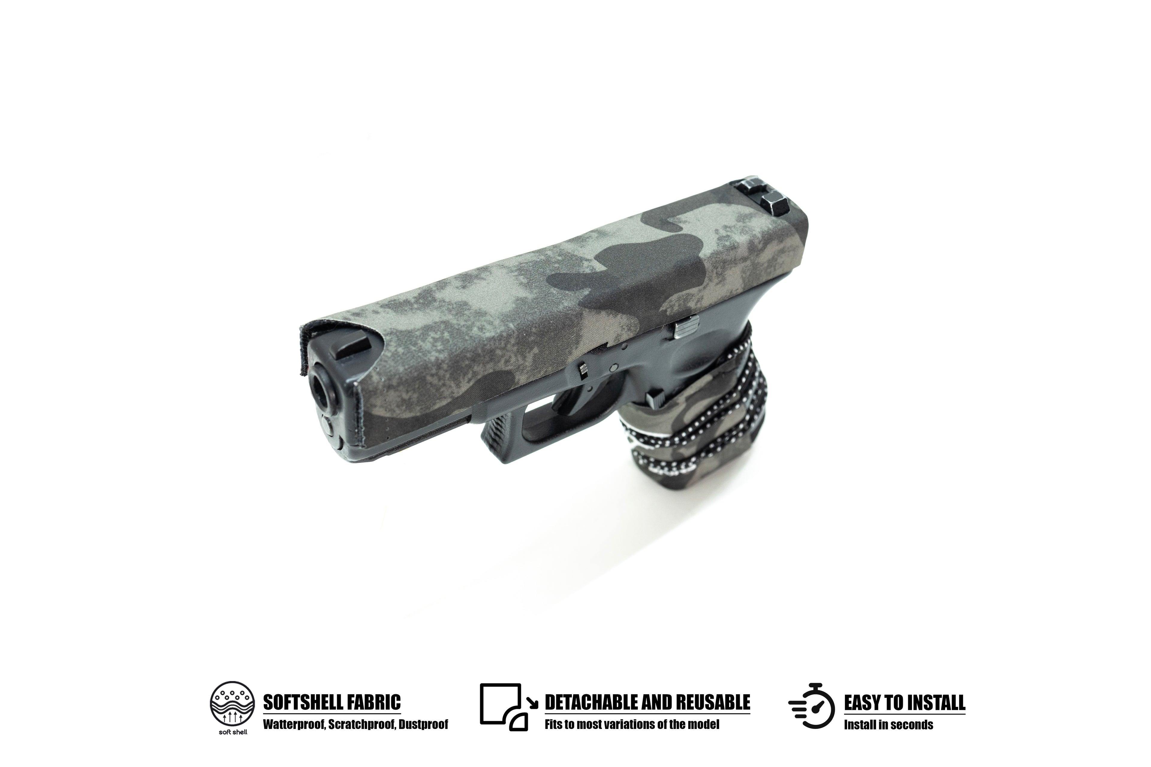 Husă Softshell inovatoare și reutilizabilă pentru replicile de airsoft G17–G19